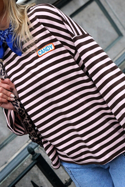STREEP TOP LIV CANDY BRUIN ROZE - Hipishet