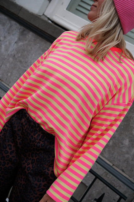 STREEP TOP LIV ROZE GEEL - Hipishet