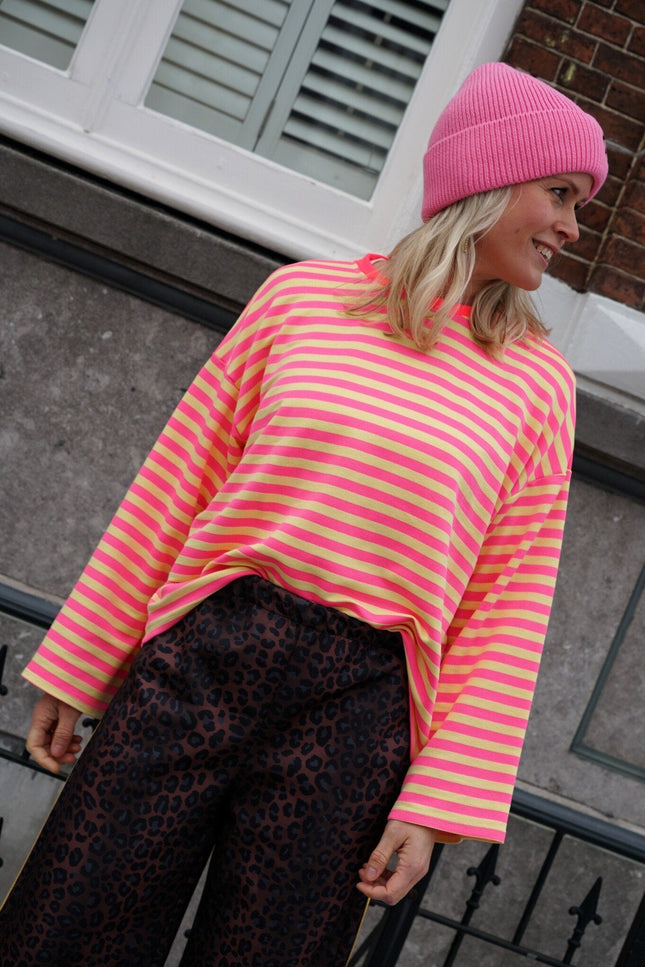 STREEP TOP LIV ROZE GEEL - Hipishet
