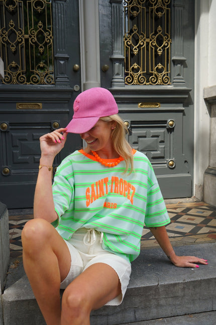 STREEP TOP SAINT TROPEZ GROEN ORANJE - Hipishet