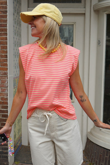 STREEP TOP SARA ORANJE PEACH - Hipishet