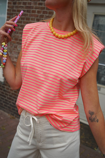 STREEP TOP SARA ORANJE PEACH - Hipishet