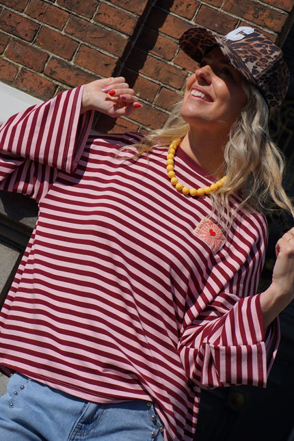 STREEP TOP SOLEIL BURGUNDY ROZE - Hipishet