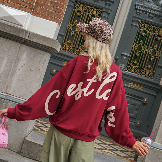 SWEATER C'EST LAVIE BORDEAUX - Hip is het