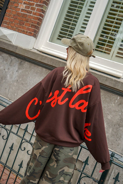 SWEATER C'EST LAVIE BRUIN - Hip is het