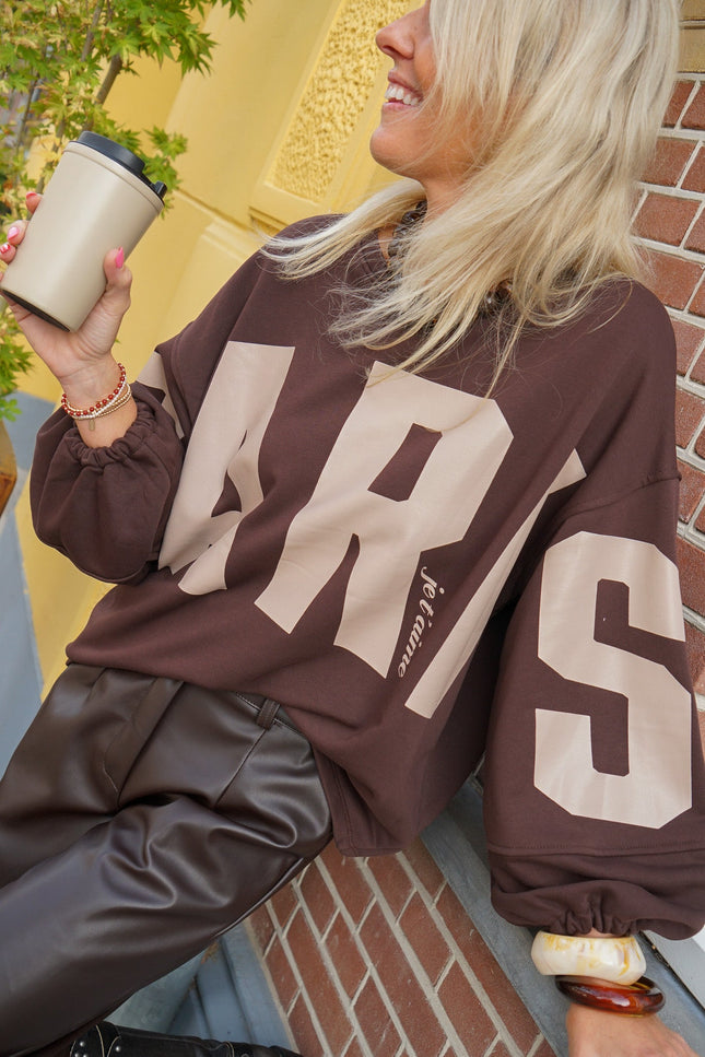 SWEATER PARIS BRUIN BEIGE - Hip is het