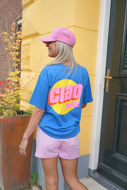 T-SHIRT CIAO BELLA BLAUW - Hipishet