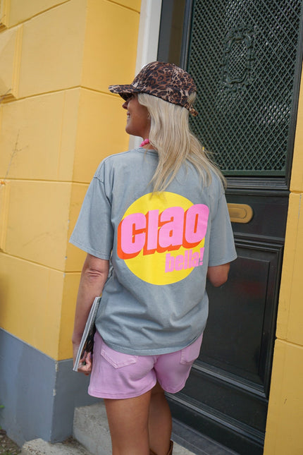 T-SHIRT CIAO BELLA GRIJS - Hipishet