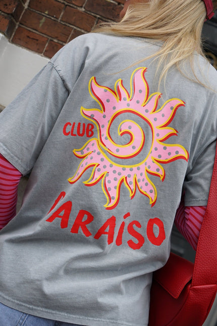 T - SHIRT CLUB PARAISO GRIJS - Hipishet