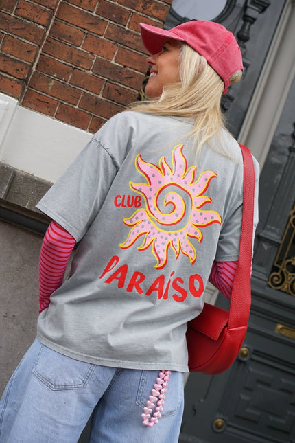 T - SHIRT CLUB PARAISO GRIJS - Hipishet