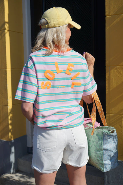 T - SHIRT CLUB SOLEIL BLAUW ROZE - Hipishet
