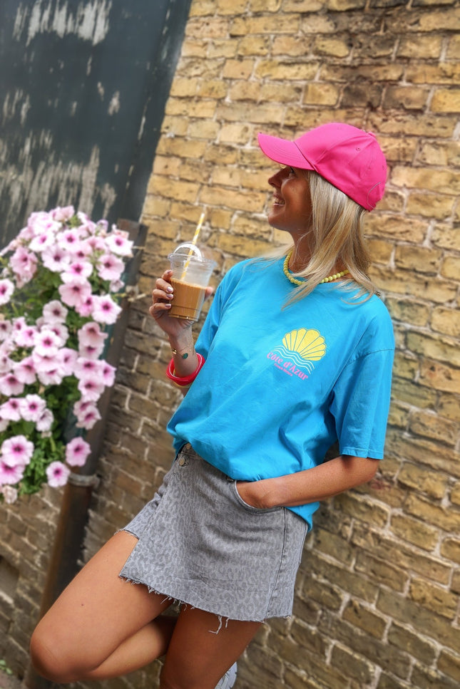 T - SHIRT COTE D'AZUR BLAUW - Hipishet