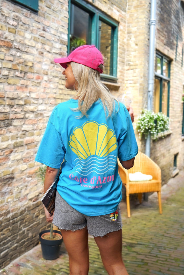 T - SHIRT COTE D'AZUR BLAUW - Hipishet