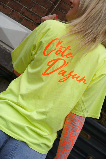 T - SHIRT COTE D'AZUR GIFGROEN - Hipishet