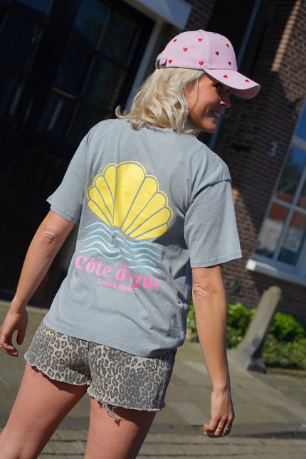 T - SHIRT COTE D'AZUR GRIJS - Hipishet