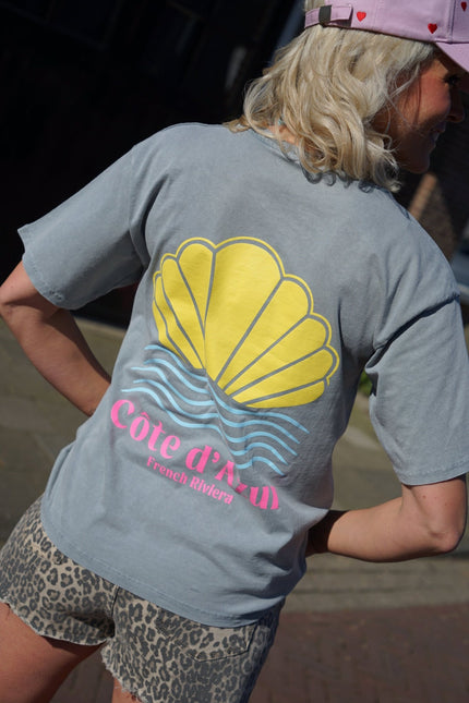 T - SHIRT COTE D'AZUR GRIJS - Hipishet