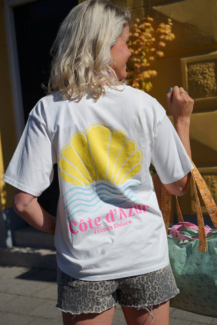 T - SHIRT COTE D'AZUR WIT - Hipishet