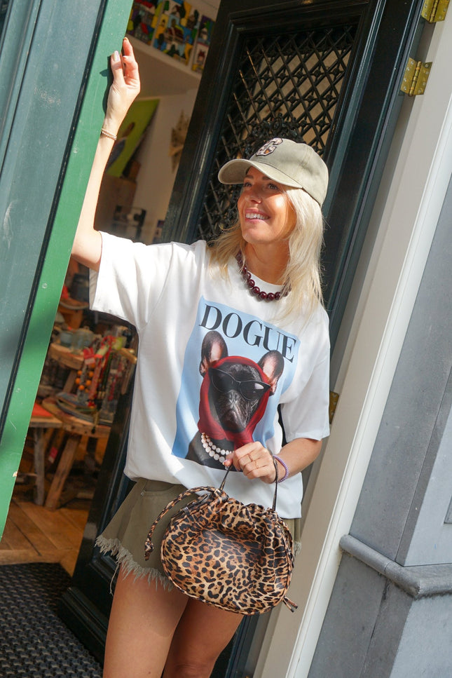 T-SHIRT DOG DOGUE BLAUW - Hipishet