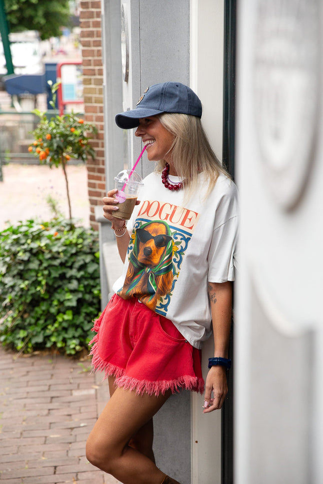 T-SHIRT DOGUE WIT - Hipishet
