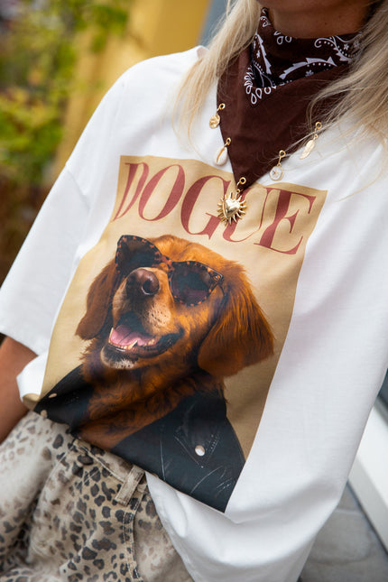 T-SHIRT DOGUE WIT - Hipishet