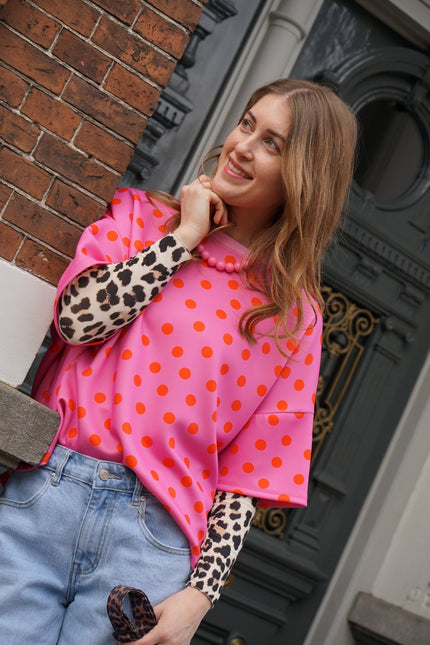 T - SHIRT DOTS ROZE - Hipishet