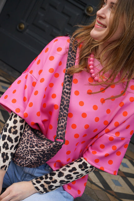 T - SHIRT DOTS ROZE - Hipishet