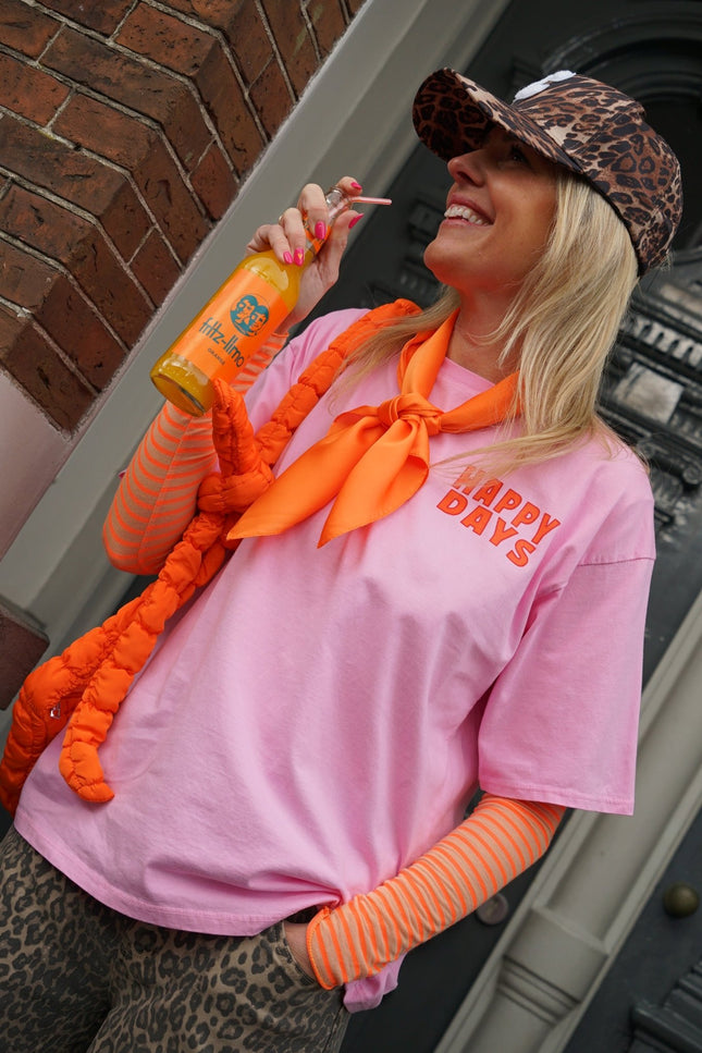 T - SHIRT HAPPY DAYS ROZE - Hipishet