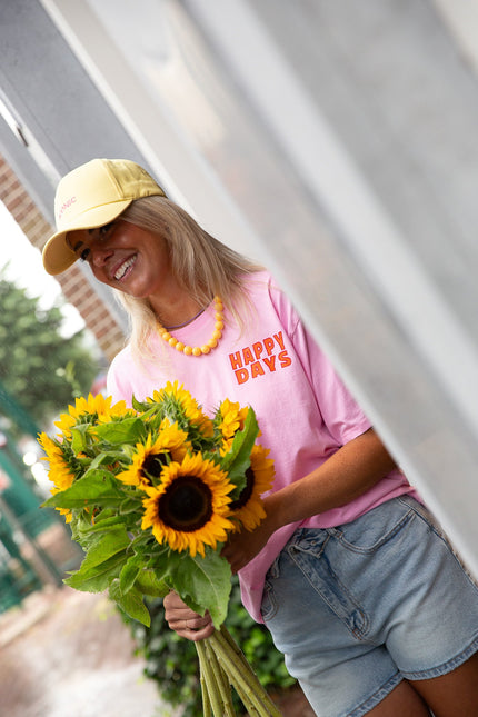T-SHIRT HAPPY DAYS ROZE - Hipishet