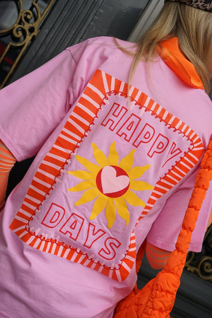 T - SHIRT HAPPY DAYS ROZE - Hipishet