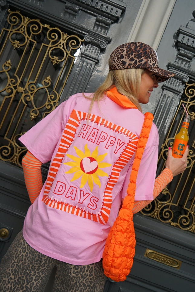 T - SHIRT HAPPY DAYS ROZE - Hipishet