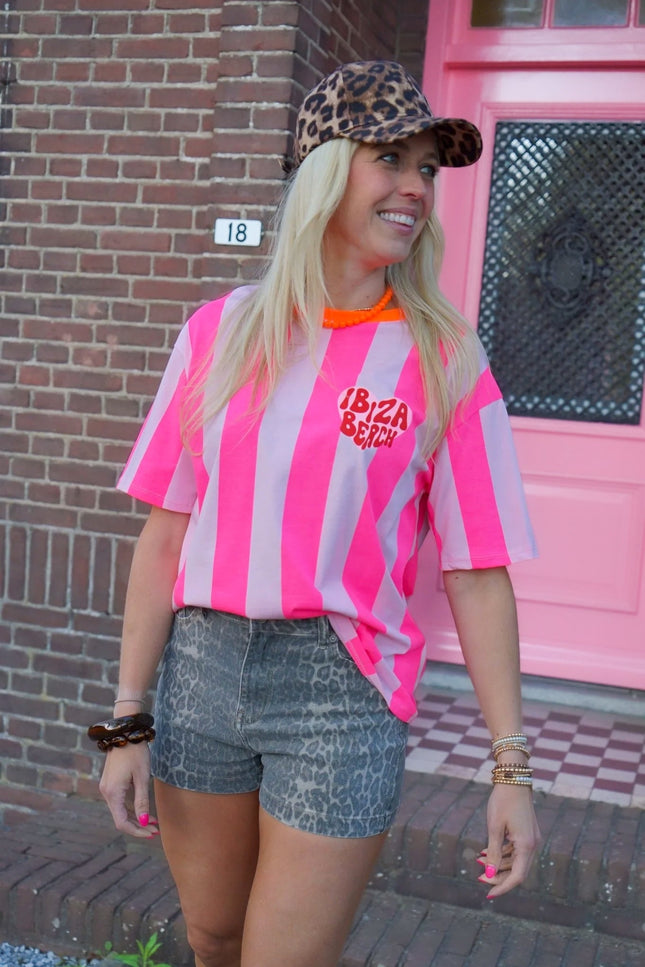 T - SHIRT IBIZA BEACH ROZE - Hipishet