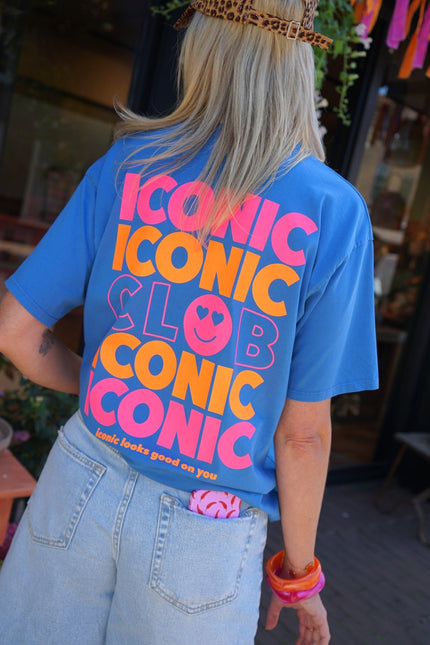 T - SHIRT ICONIC BLAUW - Hipishet