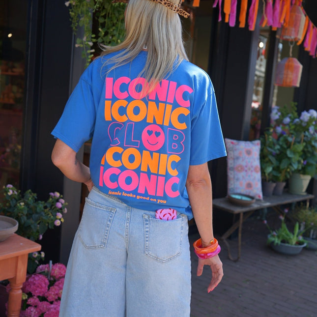 T - SHIRT ICONIC BLAUW - Hipishet