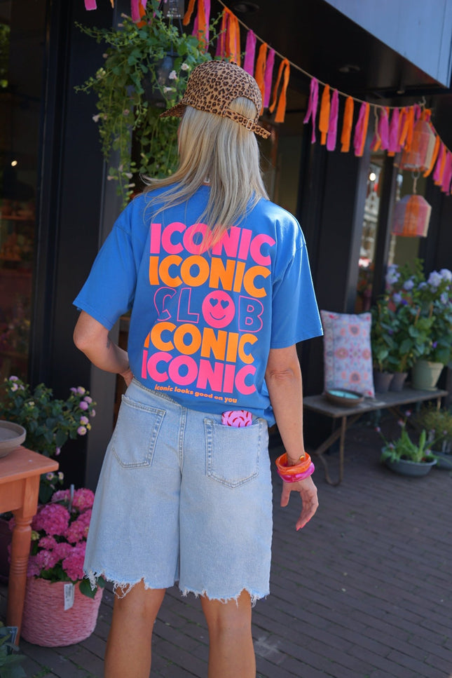 T - SHIRT ICONIC BLAUW - Hipishet