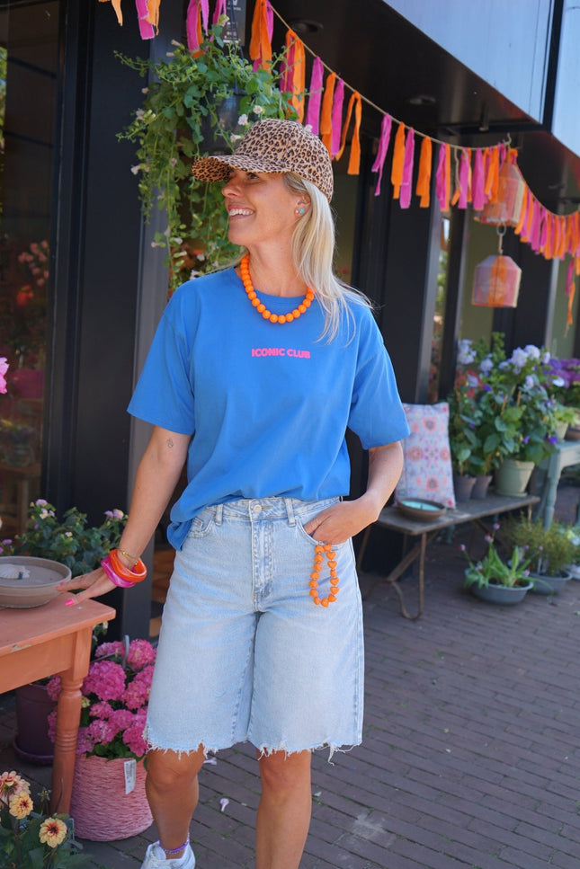 T - SHIRT ICONIC BLAUW - Hipishet