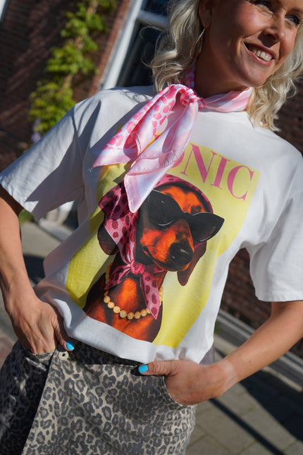 T - SHIRT ICONIC WIT - Hipishet