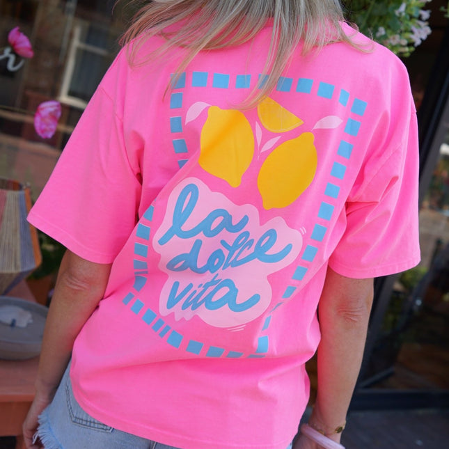T - SHIRT LA DOLCE VITA ROZE - Hipishet