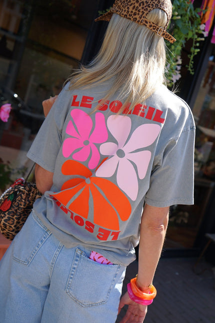 T - SHIRT LE SOLEIL GRIJS - Hipishet