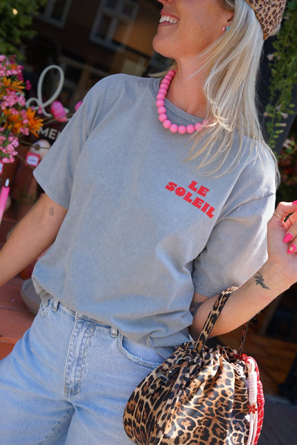 T - SHIRT LE SOLEIL GRIJS - Hipishet
