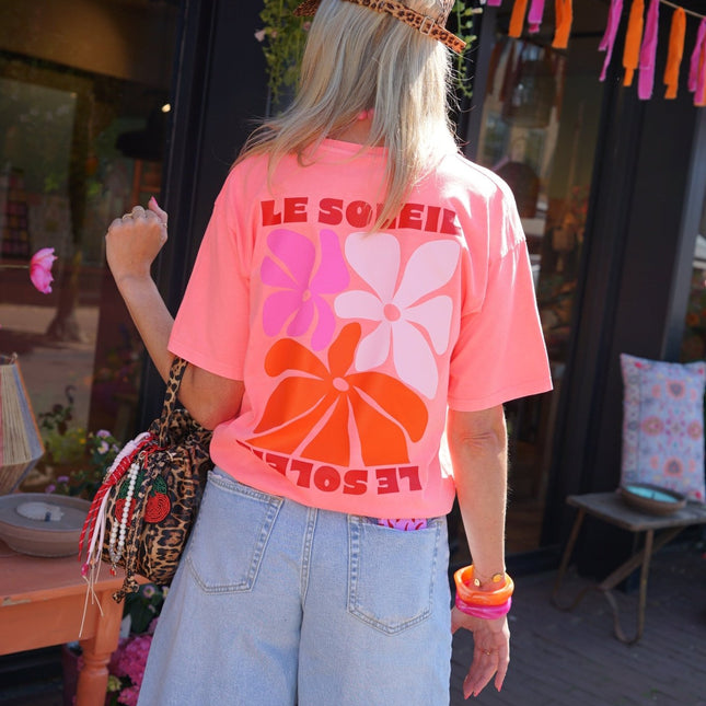 T - SHIRT LE SOLEIL PEACH - Hipishet