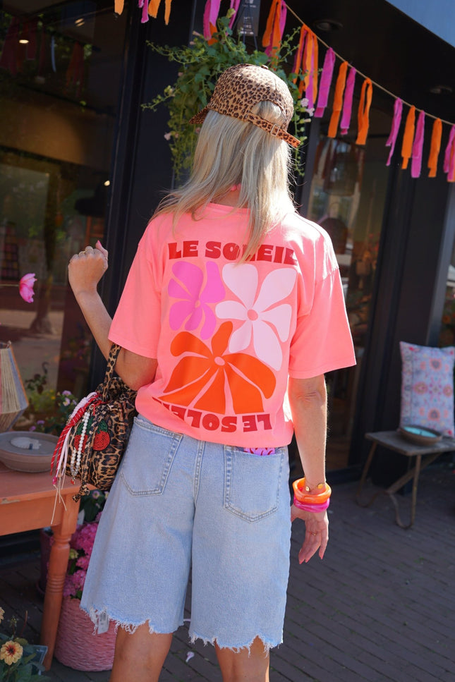 T - SHIRT LE SOLEIL PEACH - Hipishet