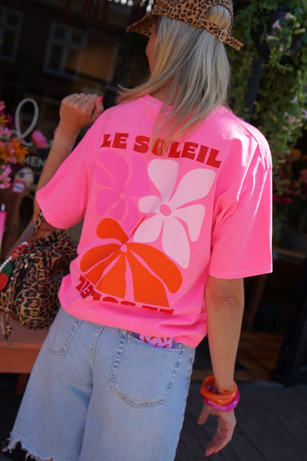 T - SHIRT LE SOLEIL ROZE - Hipishet