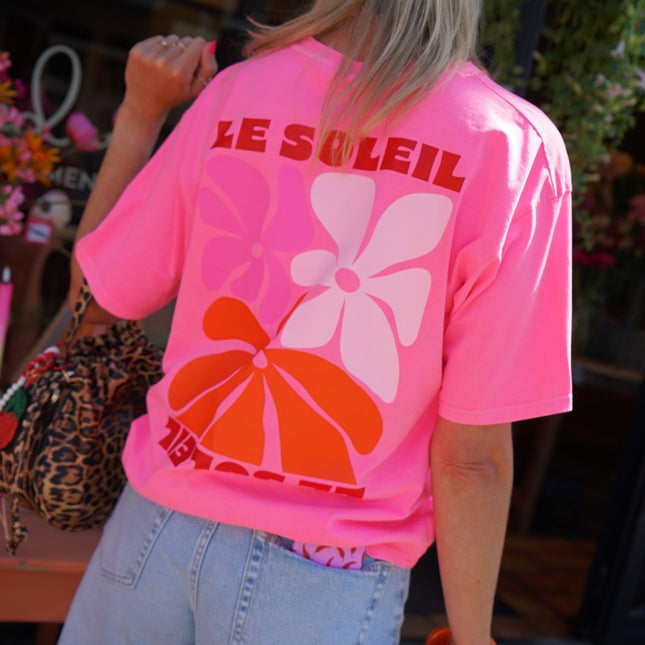 T - SHIRT LE SOLEIL ROZE - Hipishet
