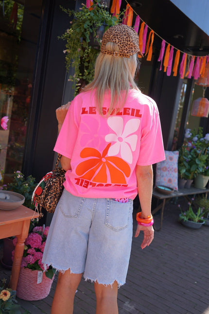 T - SHIRT LE SOLEIL ROZE - Hipishet