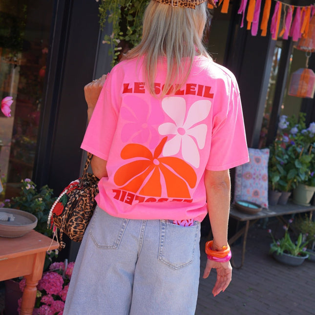 T - SHIRT LE SOLEIL ROZE - Hipishet