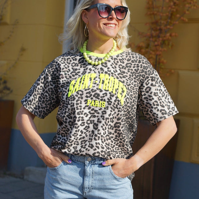 T - SHIRT LEOPARD SAINT TROPEZ - Hipishet