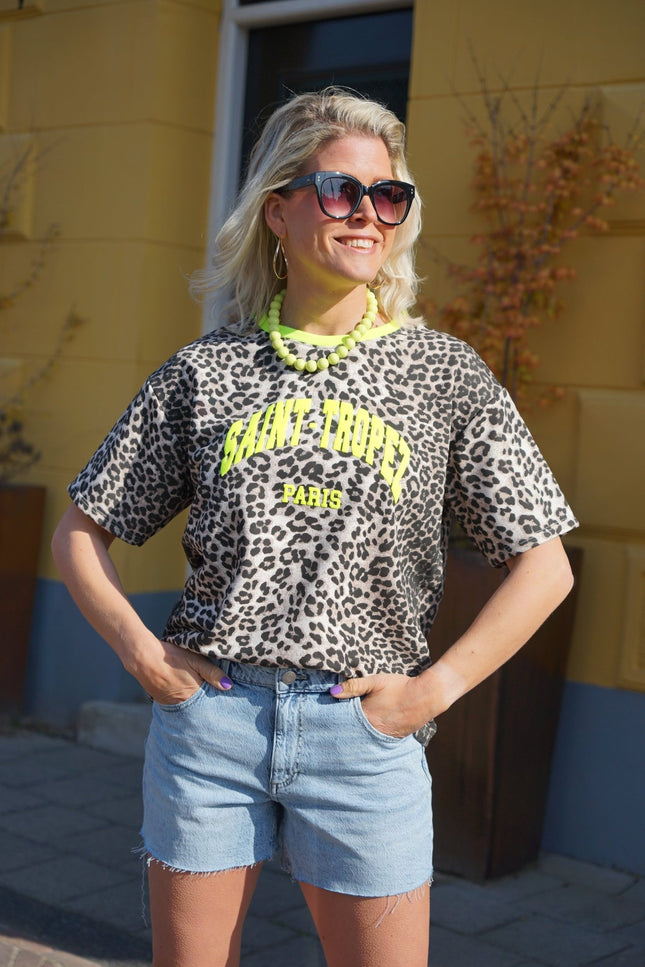 T - SHIRT LEOPARD SAINT TROPEZ - Hipishet