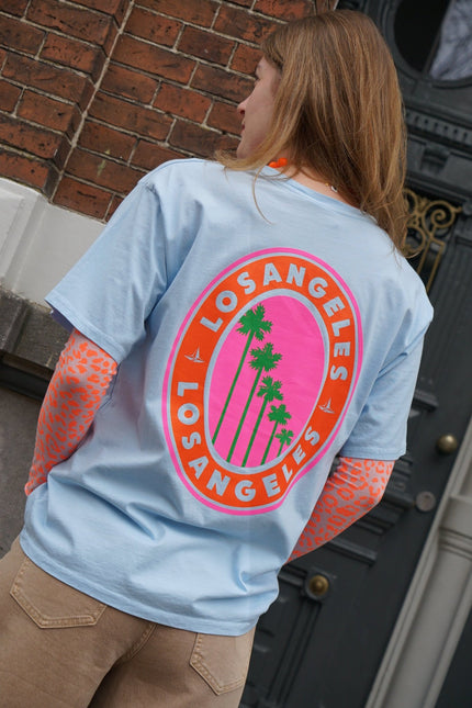 T - SHIRT LOS ANGELES BLAUW - Hipishet