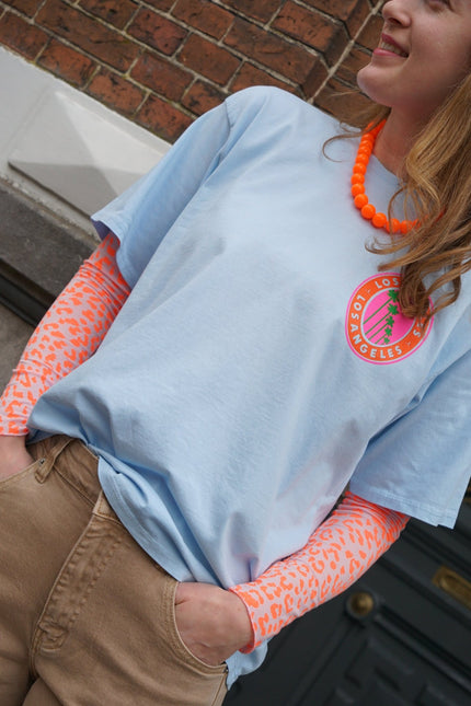T - SHIRT LOS ANGELES BLAUW - Hipishet