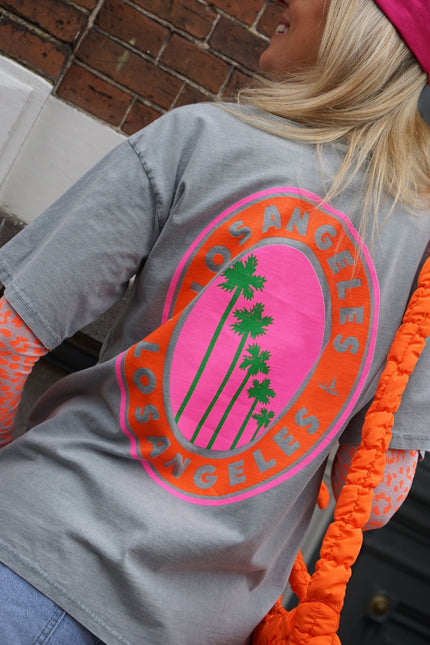 T - SHIRT LOS ANGELES GRIJS - Hipishet
